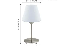 Damasco Bordslampa 30cm Nickel