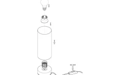 Damasco Bordslampa 22cm Nickel
