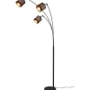 Davos Golvlampa 3-delad E14 matt svart/grå