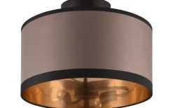 Davos Plafond 30cm 2xE14 matt svart/grå