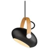 DC Fönsterlampa Ø18cm Svart/Ek