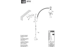 Deka Vägglampa LED 4W 3000K Vit
