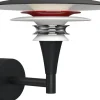 Diablo Vägglampa Mattsvart/Blankröd