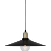 Disc Taklampa 40cm E27 Svart/Borstad Mässing