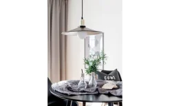 Disc Taklampa 40cm E27 Svart/Borstad Mässing