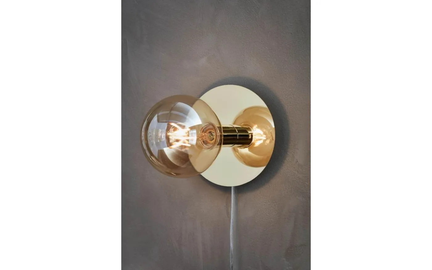 Disc Vägglampa Mässing