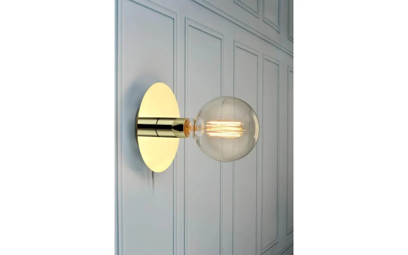 Disc Vägglampa Mässing