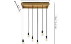 Distaff Taklampa 90cm Svart