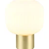 Diva Bordslampa E27 matt mässing/vit