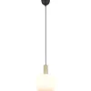 Diva Fönsterlampa 20cm E27 matt mässing/vit