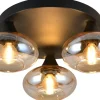 Divina Plafond 3-delad E14 matt svart/bärnsten