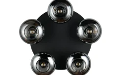 Divina Plafond 5-delad E14 matt svart/rökfärgad