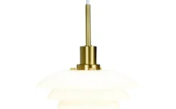 DL20 Fönsterlampa 20cm Opal/Mässing