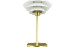DL20 Uppladdningsbar Bordslampa 30cm LED 3000K 1,5W Opal/Mässing