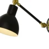 Dublin Vägglampa Svart/Mässing