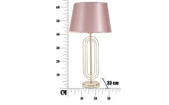 Duca Bordslampa 64cm Guld/Rosa