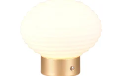 Earl Bordslampa LED matt mässing/vit uppladdningsbar