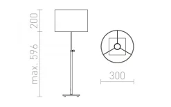 Edika Bordslampa 80cm Brun/Matt nickel