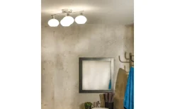 Elba Plafond 60cm Krom/Opalvit IP44