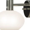 Elba Vägglampa Krom/Opalvit IP44