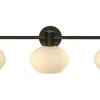 Elba Vägglampa Svart/Opalvit IP44