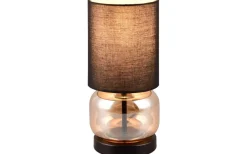 Elio Bordslampa E27 matt svart/bärnstensfärgad
