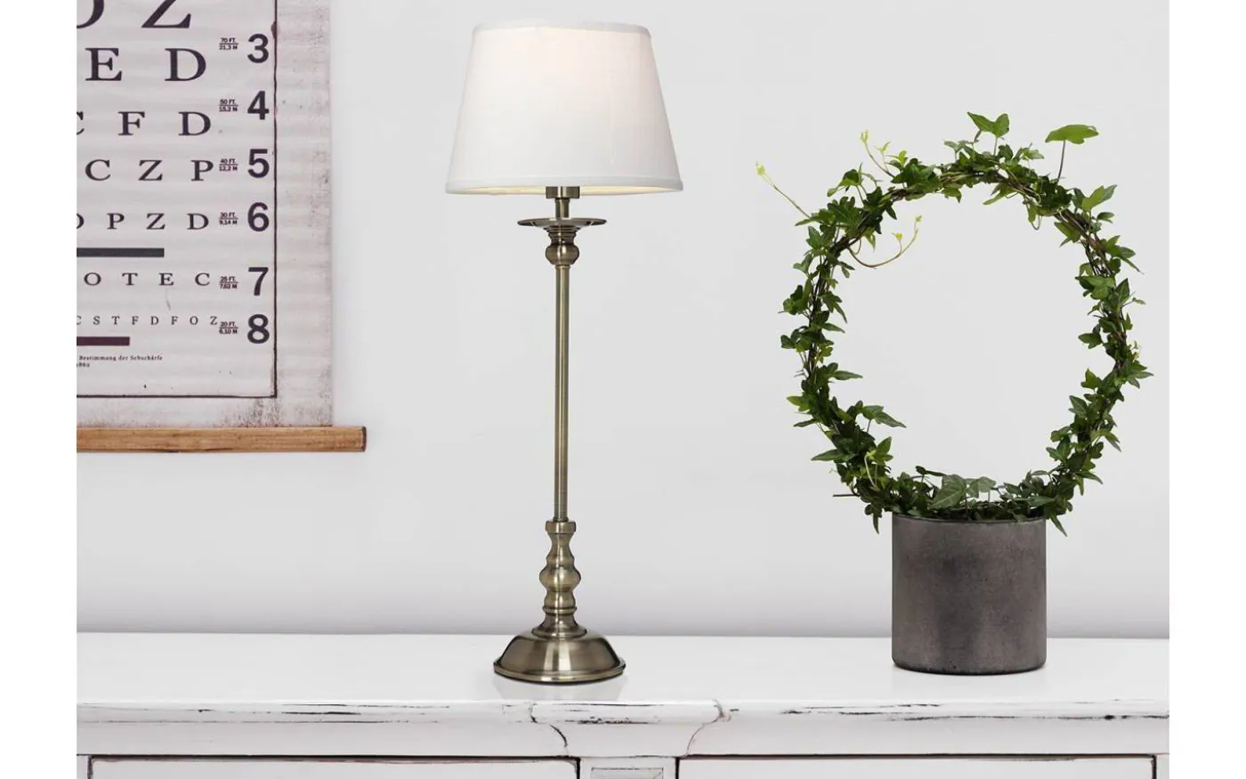 Elsa Lampfot 48cm Antik