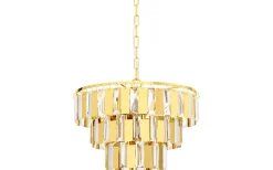 Erseka Taklampa Kristall 39cm Mässing