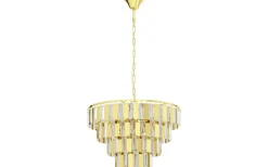 Erseka Taklampa Kristall 49cm Mässing