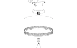 Esteperra Plafond 47,5cm Svart
