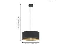 Esteperra Taklampa 53cm Svart