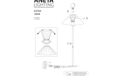Ester Lampfot 53cm Vit