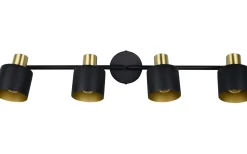 Eva Spotlight 4-delad E14 svart/guld