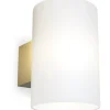 Evoke L Vägglampa Mässing/Opalglas IP44