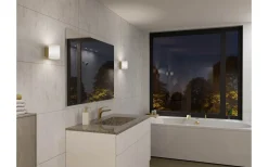 Evoke S Vägglampa Mässing/Opalglas IP44