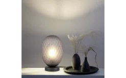 Facette Bordslampa E27 matt svart/rökfärgad