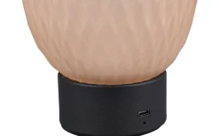 Facette Bordslampa LED bärnstensfärgad/mattsvart uppladdningsbar