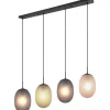 Facette Taklampa 4-st E27 mattsvart/flerfärgad