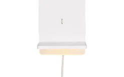 Fairfield Vägglampa LED mattvit med laddningsstation