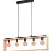 Famborough Taklampa 100cm 5L Trä/Svart