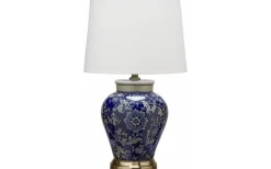 Fang Hong Bordslampa 58cm Blå med lampskärm Sofia Vit