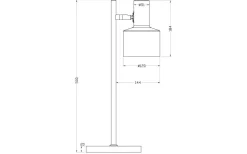 Ferdinand Skrivbordslampa 53cm Svart