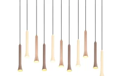 Fiato Takpendel LED 11 st 115cm mattsvart/flerfärgad