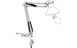 Firmo Klämlampa 73cm Vit