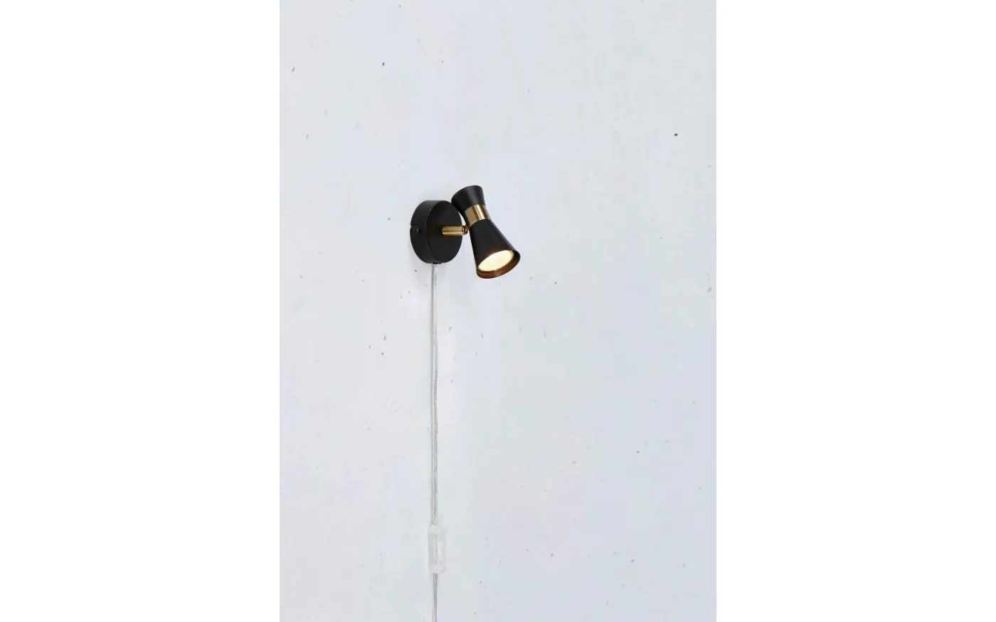 Folie Vägglampa Svart/Antikmässing