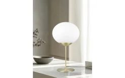 Fomento Bordslampa E27 matt mässing/vit