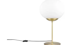 Fomento Bordslampa E27 matt mässing/vit