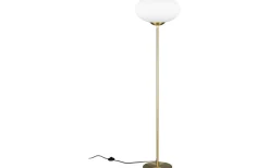 Fomento Golvlampa E27 matt mässing/vit