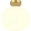 Fomento Plafond E27 matt mässing/vit