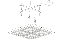 Fradelo Plafond 52cm LED 3000K 48W Svart